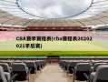 CBA赛季赛程表(cba赛程表20202021季后赛)